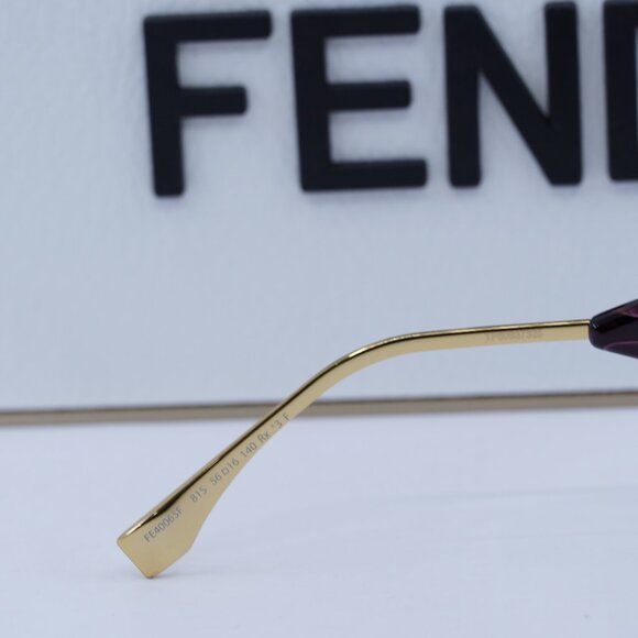 Final Price! Fendi FE40065F 81S Burgundy Sunglasses - Picture 7 of 9